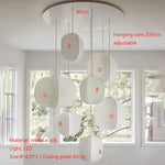 Silk Chandelier: Nordic Wabi Sabi LED Pendant Light for Home, Bar, and Dining Room