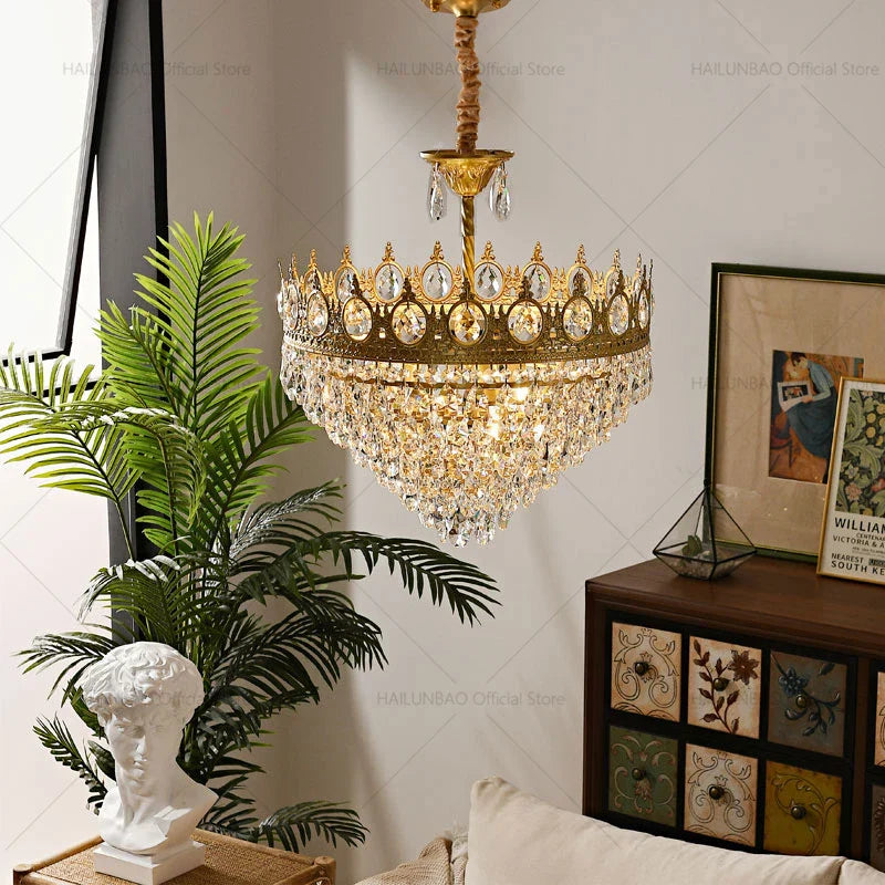 Crystal Chandelier: Modern Luxury Lighting for Dining, Bedroom, and Living Room