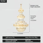 Crystal Chandelier: Villa High Living Room Luxury Lighting