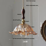 Yellow Glass Wire LED Pendant Light Modern Home Decor Nordic Hanging Lamp