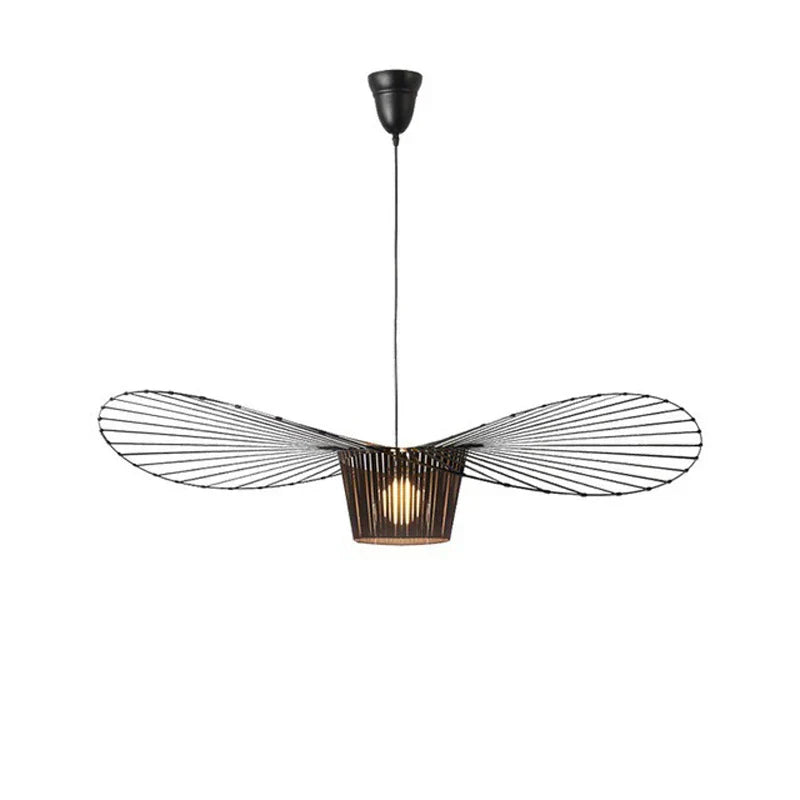 Vertigo Straw Hat Pendant Lamp French Fabric Elegant Designer Lighting