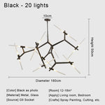 Glass LED Chandelier Ceiling Light for Modern Nordic Design Home Decor