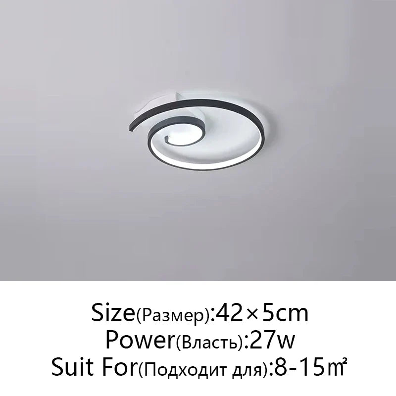 Modern Nordic Art LED Ceiling Lamp for Bedroom & Study