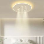 Modern Round LED Ceiling Lights for Home Lighting in Black and White