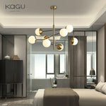 Golden Glass Magic Bean Chandelier: Modern Luxury for Living Room & Dining Room