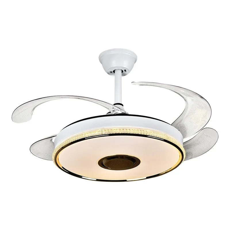90 Modern Ceiling Fan with Bluetooth Speaker, LED Light, and Remote Control