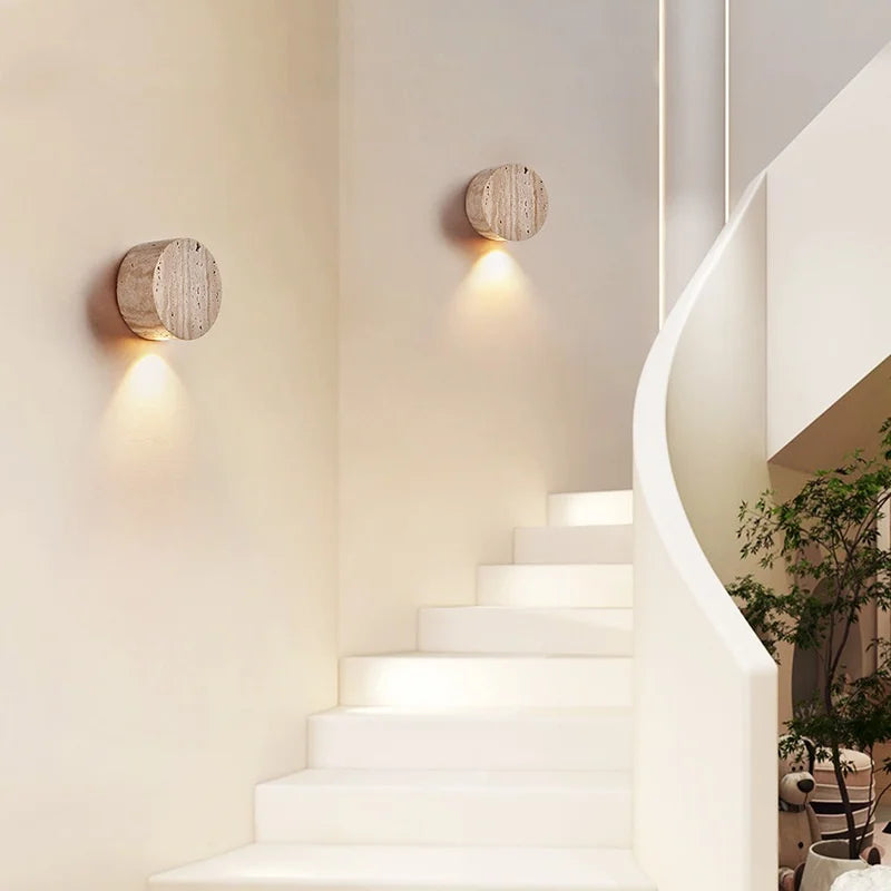 LED Stone Wall Lamp Sconce, Modern Nordic Design for Living Room, Coffee, Corridor