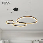 Modern Brushed Rings LED Chandelier Ceiling Light for Living Room Bedroom