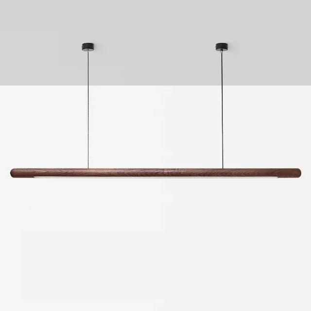 Walnut Pendant Lamp 220cm Solid Wood LED Dining Room Light Luxurious Living Room Light