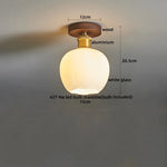 Wood Glass LED Ceiling Lights Modern Luminaria De Teto for Home Décor