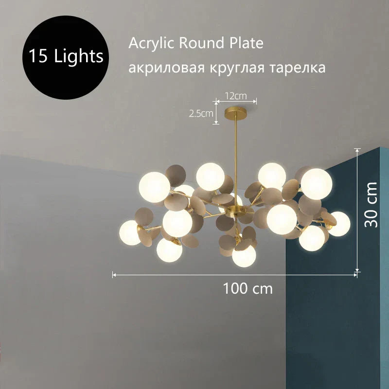 Flower Branch Series Chandelier: Multicolored Kids Room & Bedroom Lighting Fixtures