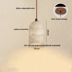Yellow Travertine Stone LED Pendant Lamp for Kitchen, Living Room, Bedroom