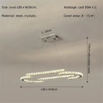 Crystal LED Chandelier Pendant Light Modern Luxury Foyer Ceiling Lamp