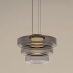 Glass Plate Ceiling Pendant Lights LED Fixture