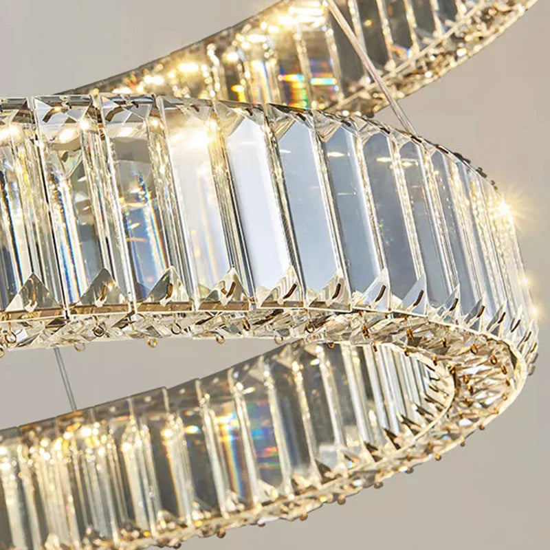 Crystal Chandelier Pendant Light for Living Room, Staircase, and Ceiling - Luxury Indoor Lighting
