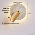 Yellow Travertine Stone LED Wall Sconce - Modern Nordic Design