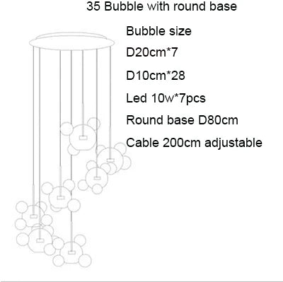 Nordic Mickey LED Glass Ball Pendant Light for Home Decor and Kitchen Lighting