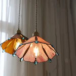 Pink Glass LED Pendant Light Fixture Vintage Style Loft Kitchen Hanging Lamps