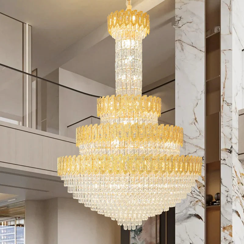 Postmodern Crystal Chandelier for Luxury Living Room and Hotel Lobby