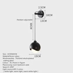 Copper Strip Wall Lamp Modern Nordic Style for Bedroom and Restaurant