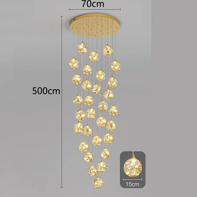 Nordic Stair Chandelier Living Dining Pendant Ceiling Light Indoor Lighting