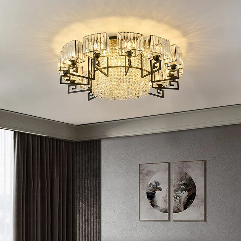 Luxury Crystal Ceiling Light for Living Room, Bedroom, Dining - Modern and Simple