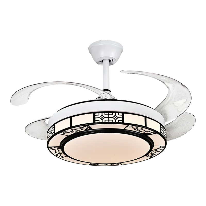 42" Acrylic LED Ceiling Fan Light with Remote Control - Dimmable