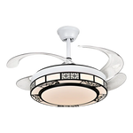 42" Acrylic LED Ceiling Fan Light with Remote Control - Dimmable