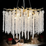 Crystal Tassel Chandelier: Elegant Dining Room Pendant Light Fixtures