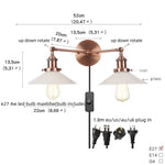 Vintage Loft Art Glass Wall Lamp - LED Study Aisle Bedside Light