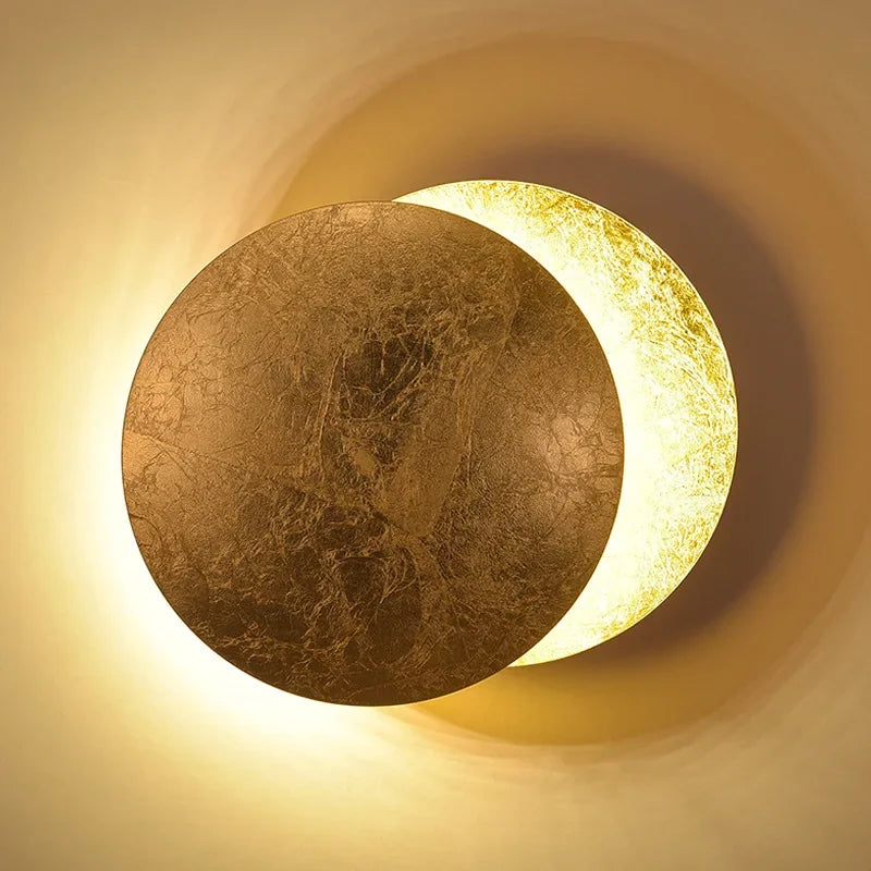 Modern Moon Eclipse LED Wall Lamps for Living Room Bedroom Decoration
