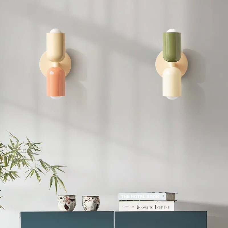 Cream Double Head LED Wall Lamps for Living Room Bedroom Indoor Decoration