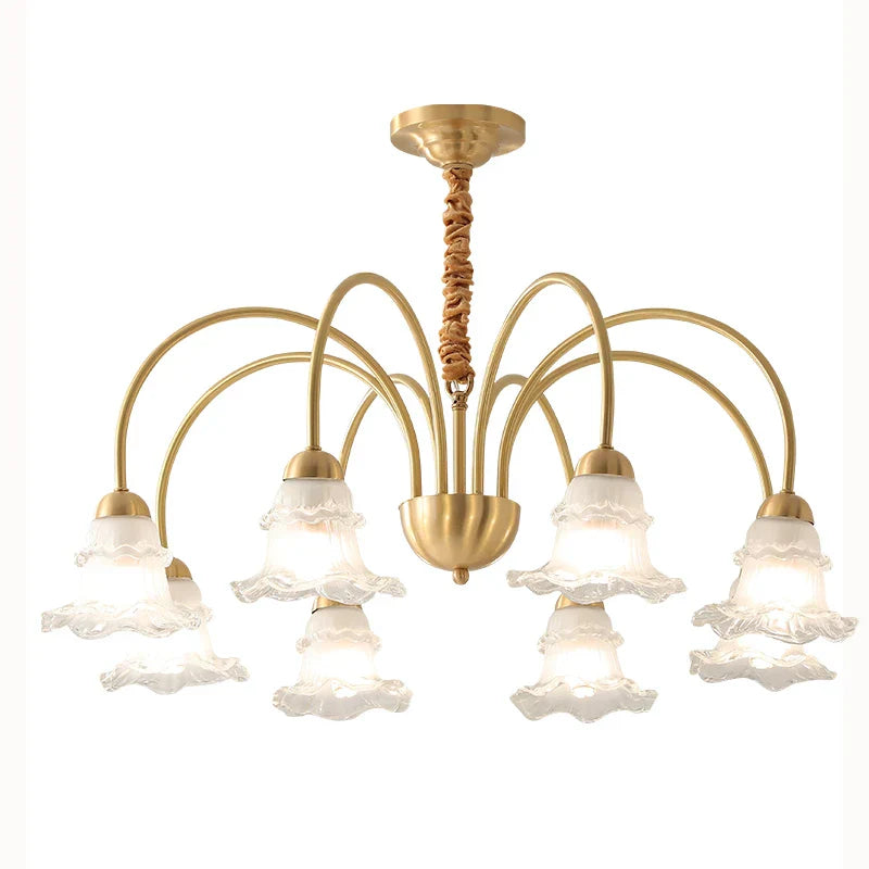 Luxury European Copper Chandelier for Living Room, Bedroom, and Dining Room