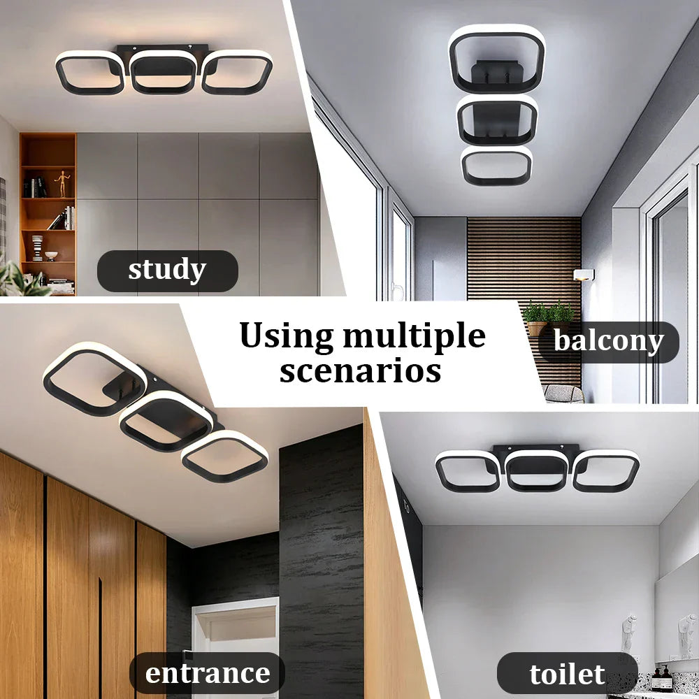 Acrylic LED Ceiling Lamp: Modern Nordic Chandelier for Living Dining Room & Aisle
