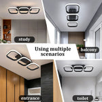 Acrylic LED Ceiling Lamp: Modern Nordic Chandelier for Living Dining Room & Aisle