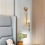 Nordic Iron Glass LED Wall Sconce Lamp for Luxury Living Room Bedroom Lighting
