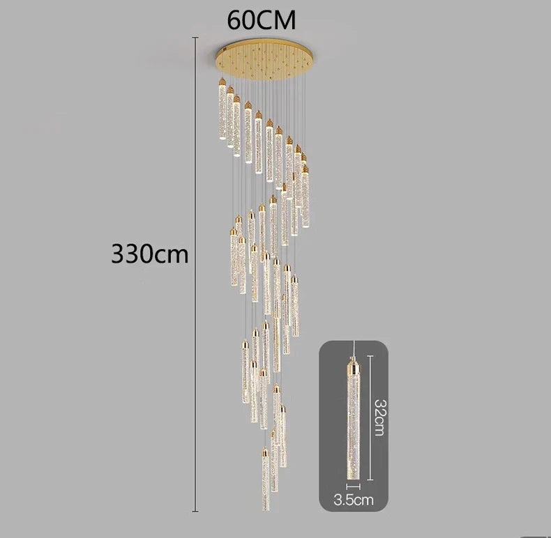 Nordic Home Decoration Stair Chandelier Living Room Dining Ceiling Light