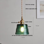 Walnut Wood LED Pendant Lights Colorful Glass Modern Kitchen Luminaira