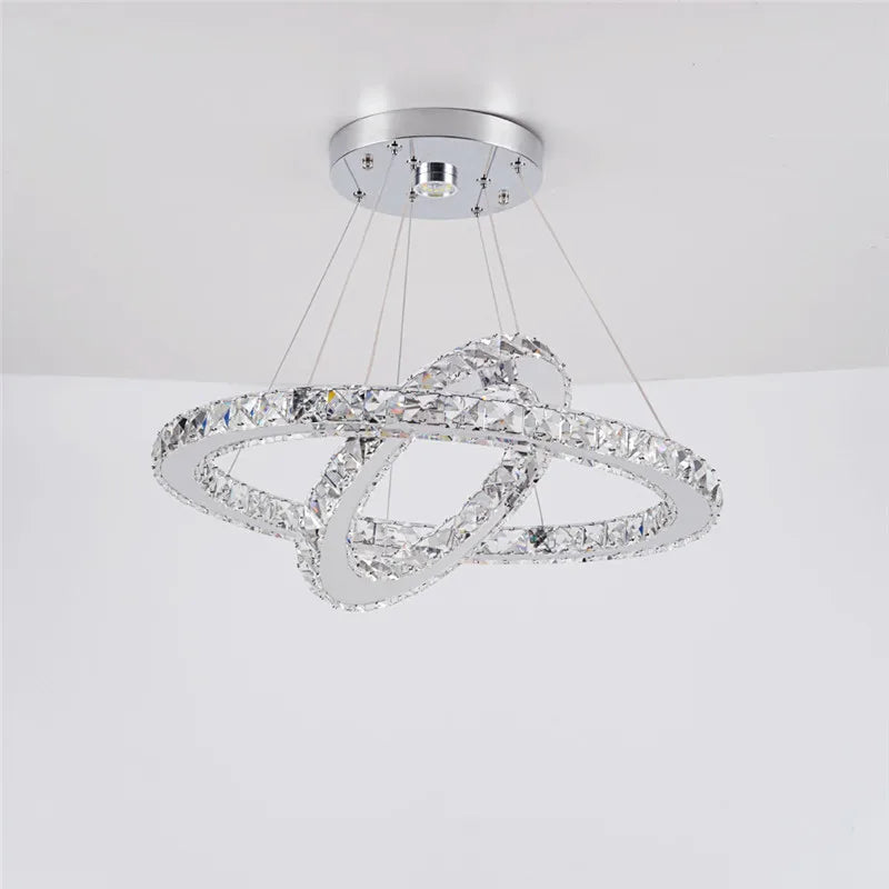 Crystal Chandelier: Luxury LED Pendant Lighting for Living & Dining Room