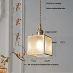 Afralia™ Glass Brass Pendant Lamp, Adjustable Loft LED Light for Kitchen Bar Balcony