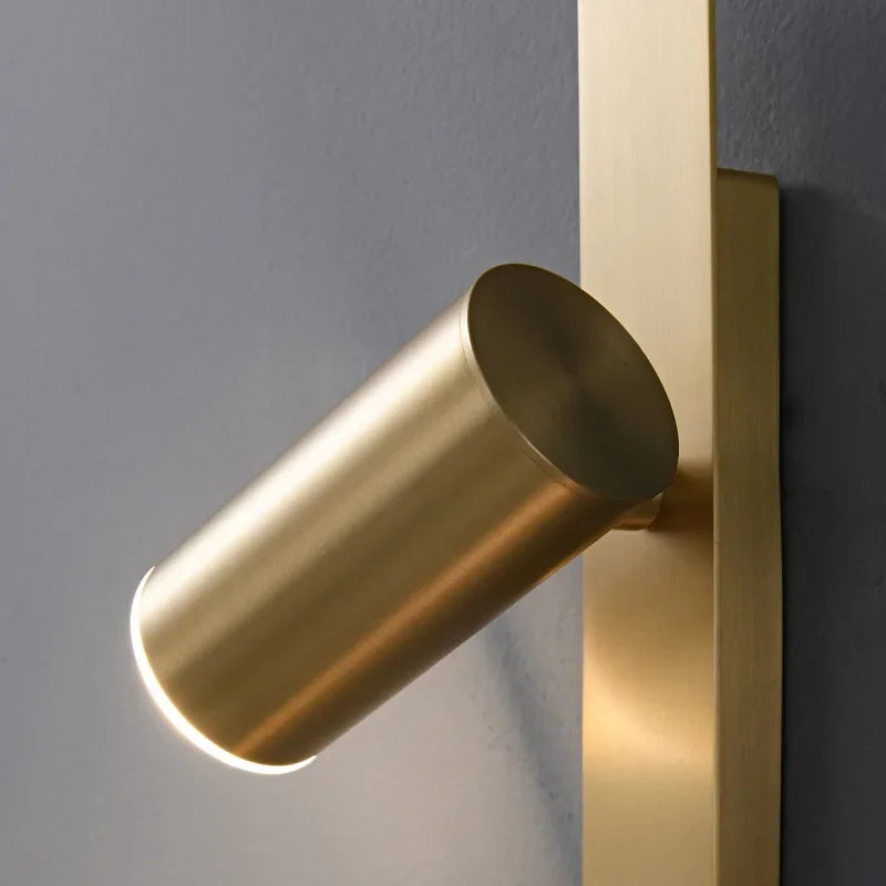 Nordic Copper LED Wall Lamp: Hotel Customized Minimalist Living Room Light