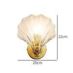 Shell Glass LED Wall Lamp for Home Decor and Bedroom Lighting
