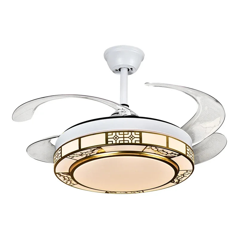 42" Acrylic LED Ceiling Fan Light with Remote Control - Dimmable