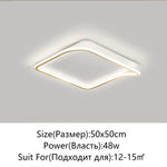 Golden LED Ceiling Chandelier: Modern Simplicity for Living, Dining, and Bedrooms