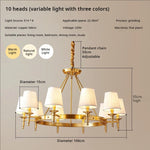 Copper American Chandelier: Luxury Modern Living Room, Dining Room, Bedroom Light