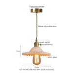 Afralia™ Brass Glass LED Pendant Lamp for Cafe Bar Restaurant Bedroom Loft