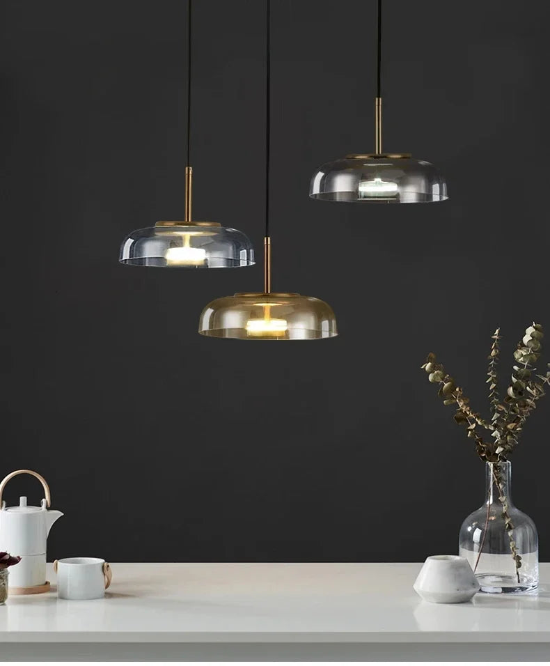 Modern Nordic Glass Pendant Lights for Dining Room Kitchen Bar Bedside