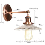 Afralia™ Industrial Loft LED Wall Light for Bedroom, Bathroom, Stairs - Plug In Iron Lamp