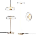 Modern Clear Glass LED Floor Lamp for Home Decor & Living Room Lightning