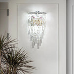 LED Crystal Sconce Wall Lamp: Modern Luxury Lighting for Living Room, Bedroom, and Corridor.